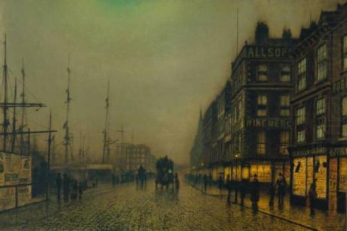 Atkinson Grimshaw Liverpool Quay by Moonlight china oil painting image